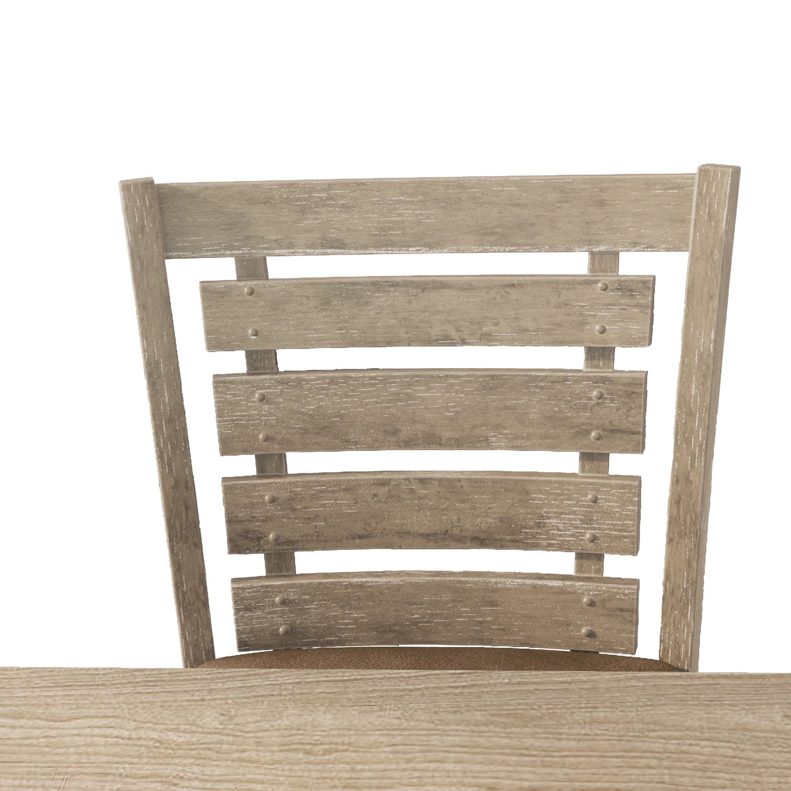Set Of 2 Counter Height Dining Chairs Rustic Distressed Wood - Image 11
