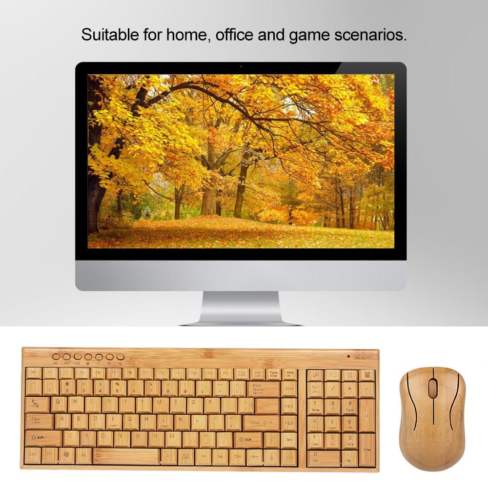 2.4GHz Wireless Bamboo Keyboard & Mouse Combo – Handcrafted - Image 5