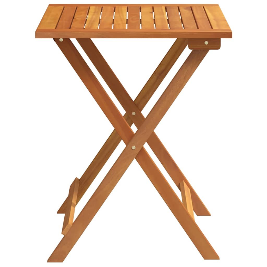 Folding Garden Table Natural 60 x Solid Acacia Wood - Image 3