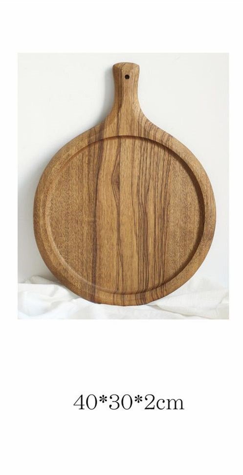 Solid wood pizza sushi cutting board - Image 4