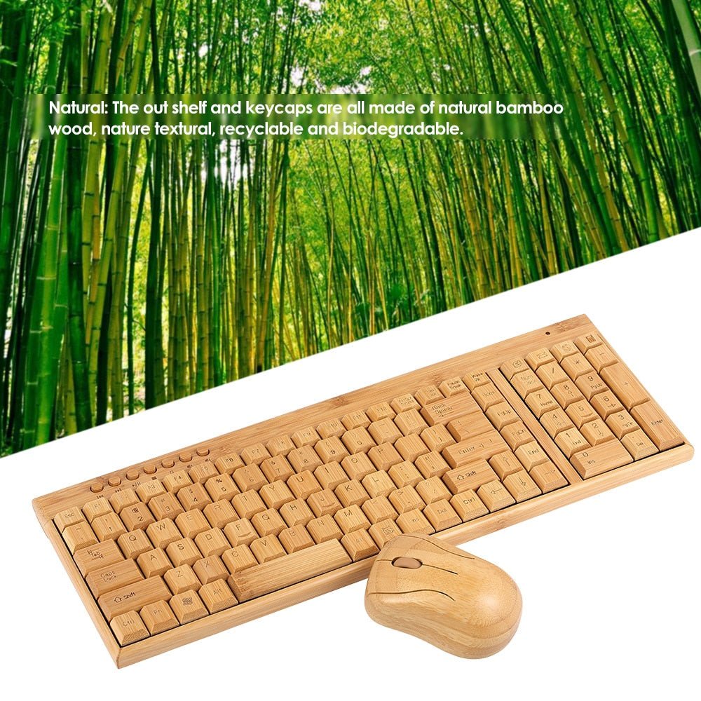 2.4GHz Wireless Bamboo Keyboard & Mouse Combo – Handcrafted - Image 6