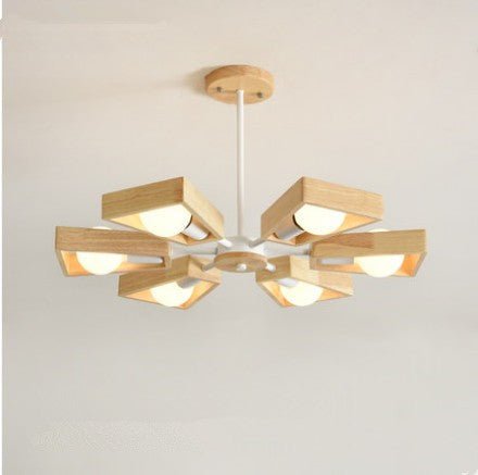 Nordic Creative Solid Wood Art Chandelier - Image 2