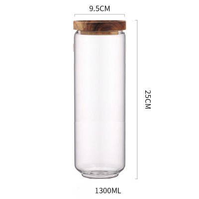 Home Kitchen Acacia Wood Sealed Storage Jar - Image 6