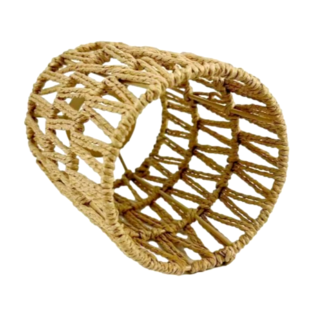 Handwoven Bamboo Pendant Lampshade – Bohemian Woven Lamp Shade - Image 3