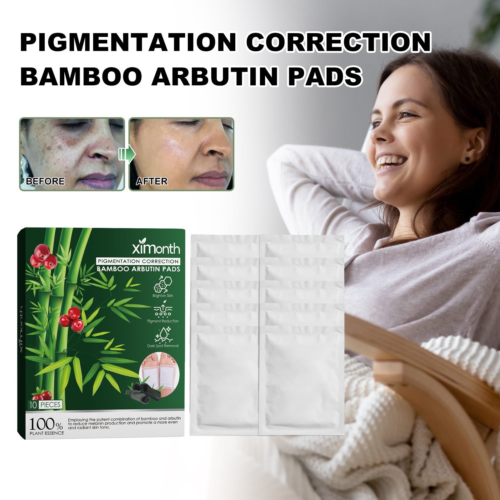 Bamboo Arbutin Foot Pads – Exfoliating Brightening Foot Care - Image 3
