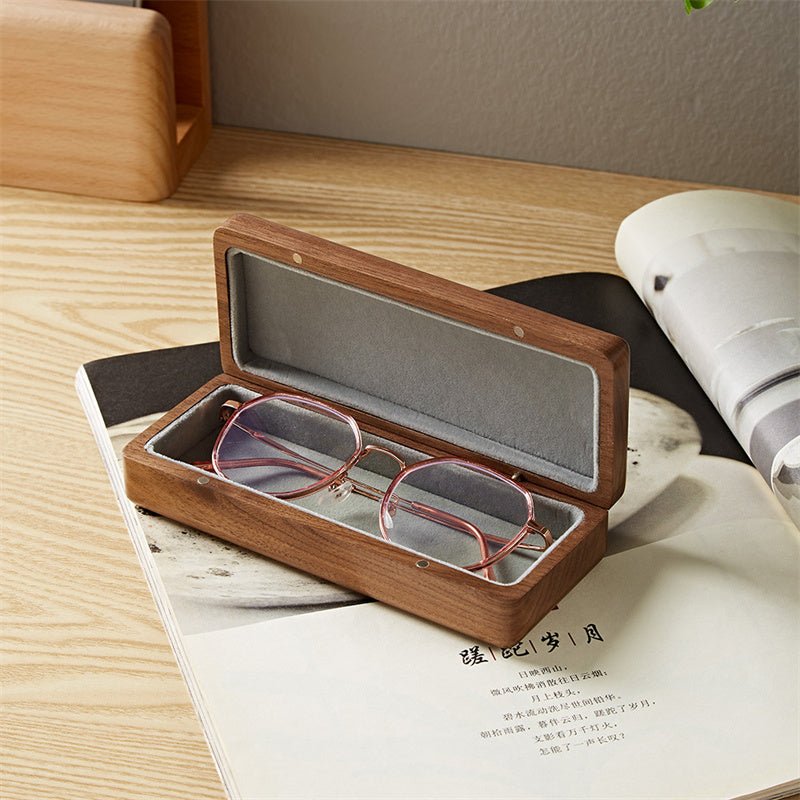 Black Walnut Wood Eyeglasses Case