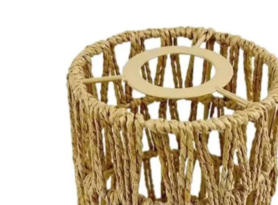 Handwoven Bamboo Pendant Lampshade – Bohemian Woven Lamp Shade - Image 5