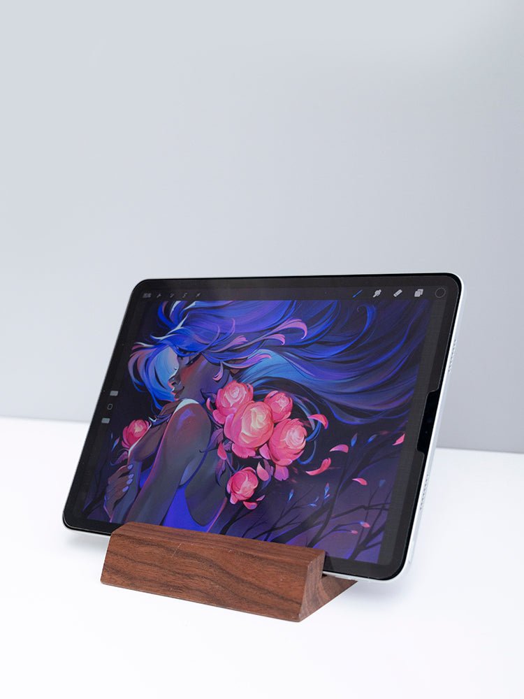 Walnut Wood Tablet and Phone Stand