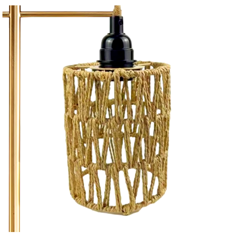 Handwoven Bamboo Pendant Lampshade – Bohemian Woven Lamp Shade - Image 2