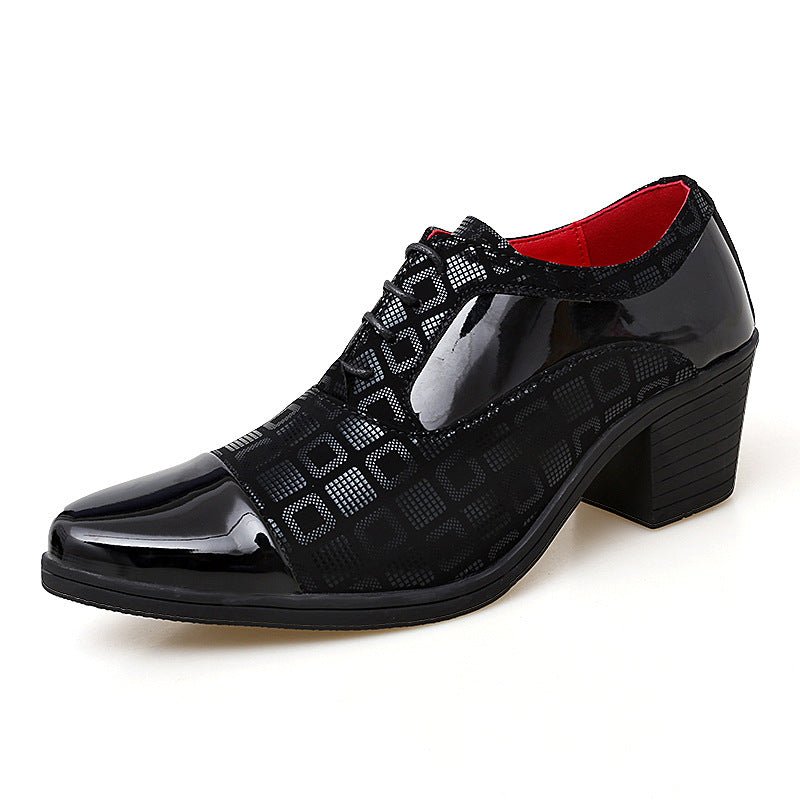 Men's Burgundy Pointed-Toe Lace-Up Dress Shoes - Image 6