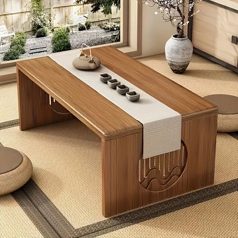 Bamboo Folding Table - Japanese Low-Rise Design, 3 Sizes