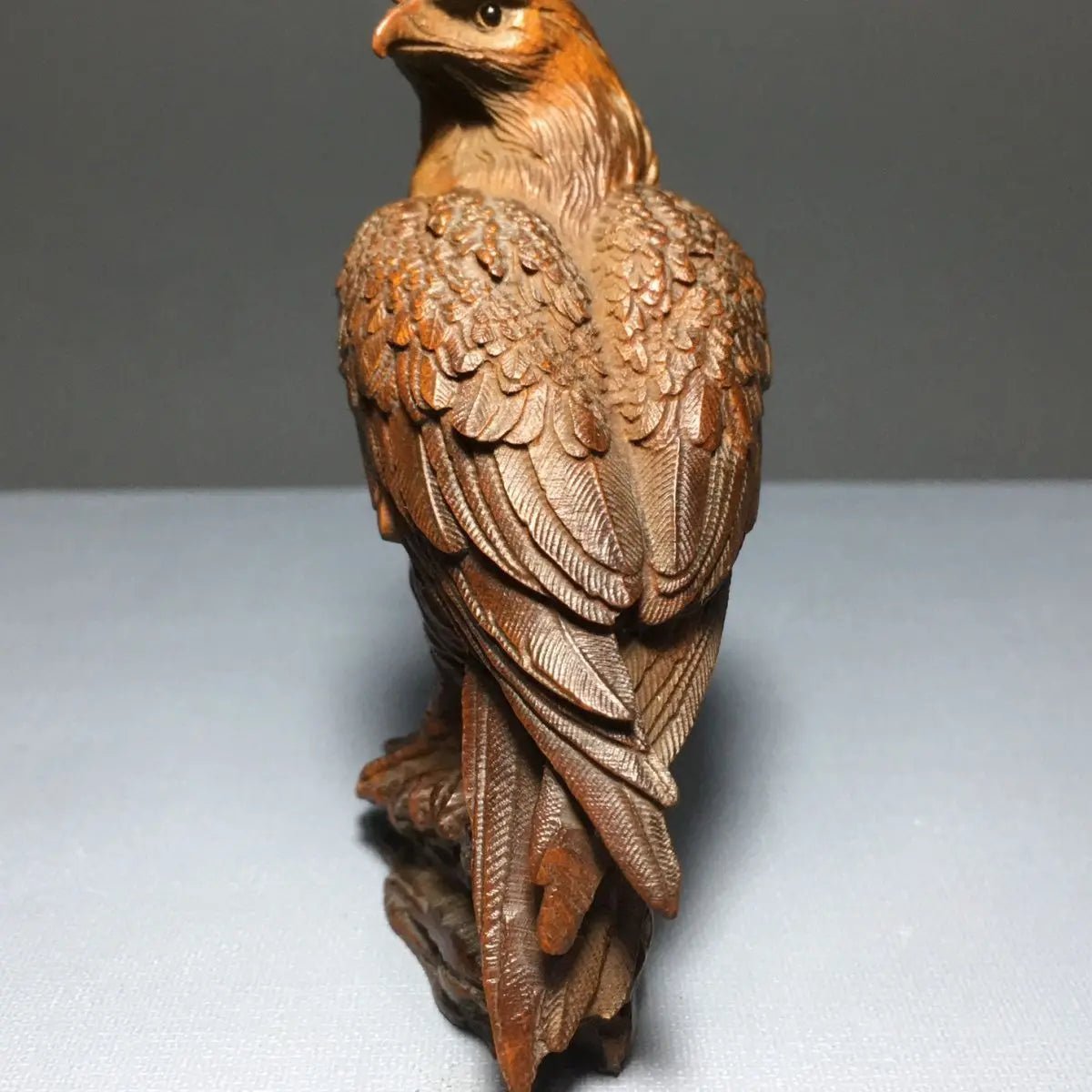 Hand-Carved Wooden Eagle Figurine — Rustic Animal Home Decor - Image 2