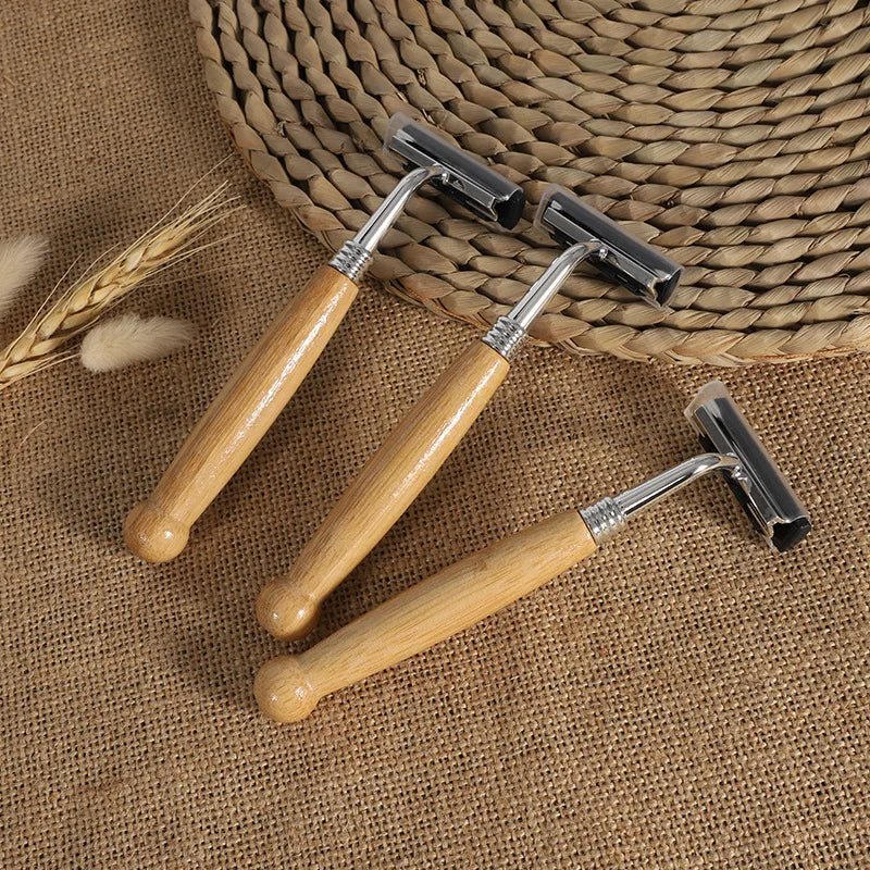 1 pcs Manual Razor Eco Friendly Natural Bamboo Handle Shaving Razors for men women hotel home travel use - Image 2