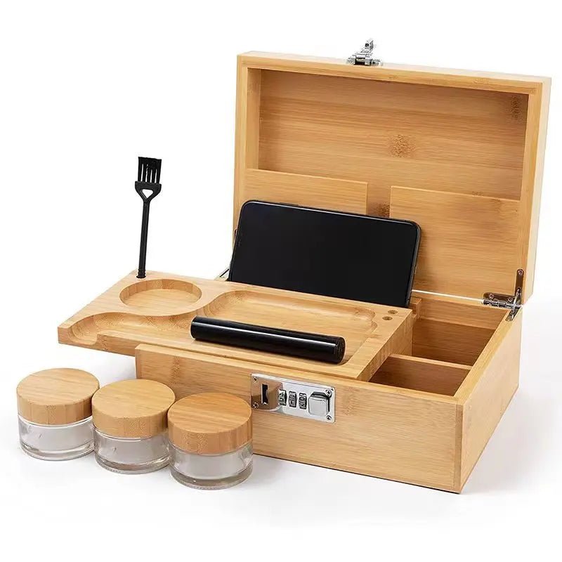 Bamboo Storage Box – Wooden Keepsake Organizer with Lid