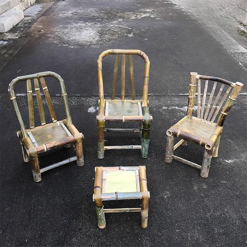 Handwoven Bamboo Stool – Rustic Woven Footstool & Seat - Image 2