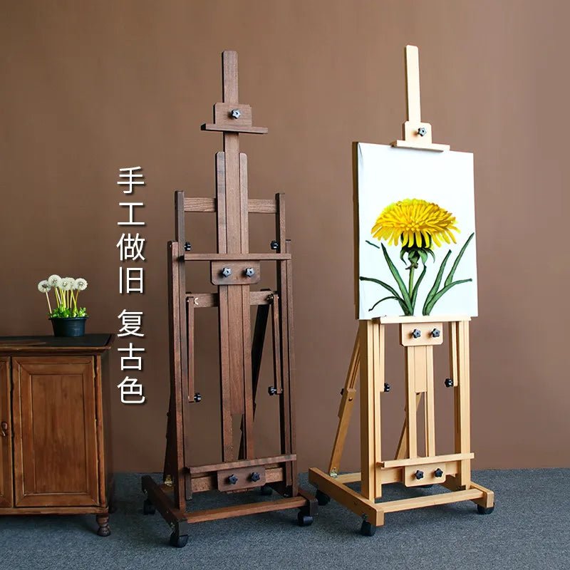 Beech Wood Art Easel – Large Adjustable Flat Studio Easel