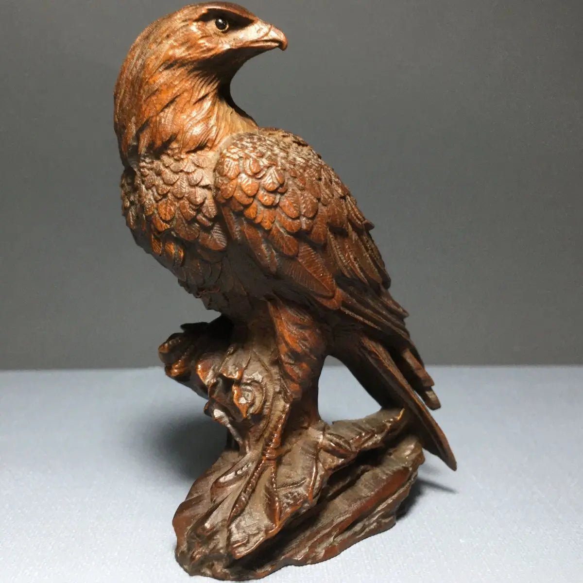 Hand-Carved Wooden Eagle Figurine — Rustic Animal Home Decor - Image 5