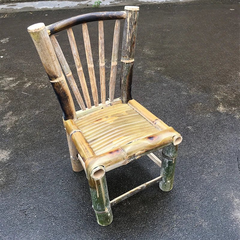 Handwoven Bamboo Stool – Rustic Woven Footstool & Seat - Image 5