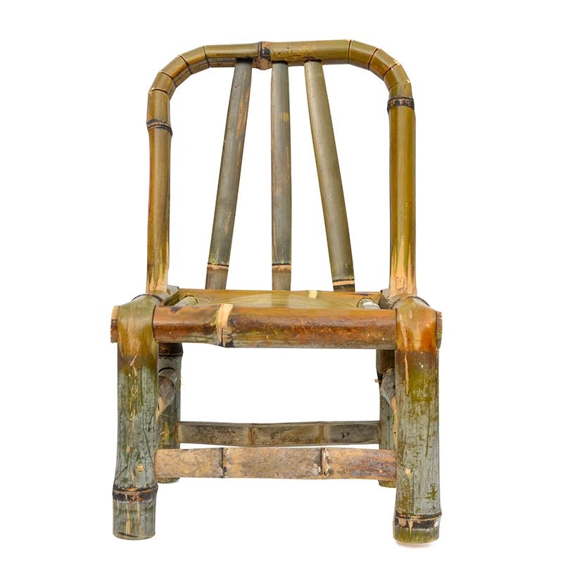 Handwoven Bamboo Stool – Rustic Woven Footstool & Seat