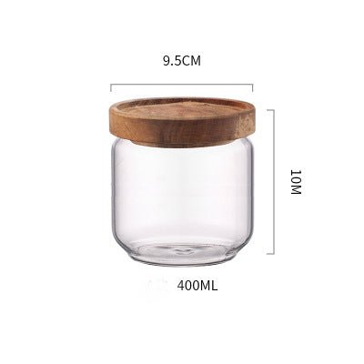 Home Kitchen Acacia Wood Sealed Storage Jar - Image 5